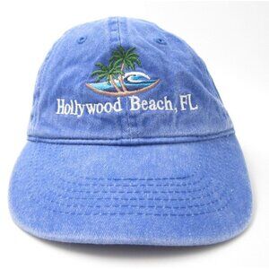 Women Hollywood Beach Florida Embroidered Adjustable Hat (C)